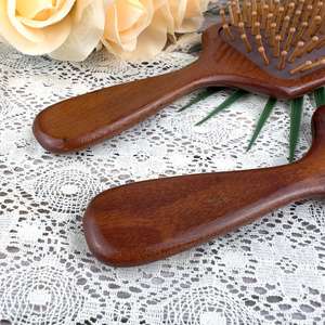 Natural Wooden Durable Polished Massage Comb Anti-Static Hair Comb Wide Tooth <b>Scalp</b> <b>Massager</b> for Daily Use - Product Image 5