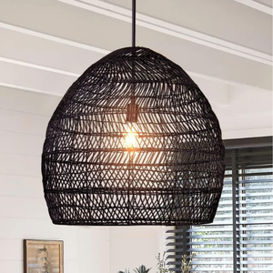 Best Price Antique Round Ceiling Chandeliers Handmade in Vietnam <b>Natural</b> Rattan Pendant <b>Lights</b> Transparent <b>Lamp</b> Shade Home Use - Product Image 1