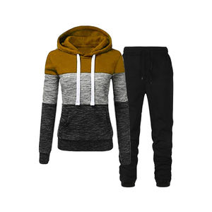 Ensemble de survêtement 2 pièces pour femme, décontracté, style jogging, avec capuche, personnalisable, style urbain, imprimé, écologique - Product Image 2