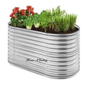 Kit de lit de jardin surélevé en métal galvanisé de nouveau style le plus vendu pour jardinière de légumes avec boîte de jardinières de finition antique - Product Image 1