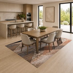 RUGS DEPOT LXDP-0693 Wholesale Red Burgundy Designer Pattern Digital Printed Machine Washable Chenille Area Rug Non <b>Slip</b> - Product Image 4