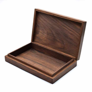 Boîte de rangement et à bijoux en bois de pin religieux faite à la main, écologique, polie, en provenance d'Inde - Product Image 3