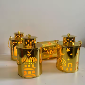 Fer ramadan lampe musulman Eid Mubarak lumière LED décoration artisanat fait à la main lanterne suspendue Ramadan fête Table ornements - Product Image 2