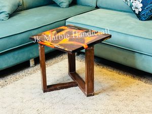 Dessus de table en époxy décoratif de bureau à domicile de meilleure qualité fait à la main au meilleur prix artisanat en pierre semi-précieuse - Product Image 4