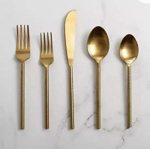 Luxury 5PCS Flatware <b>Set</b> With Premium <b>Gold</b> Plated Utensil Special For Wedding Home Decor Tableware <b>Cutlery</b> <b>Set</b> At Best Price - Product Image 1