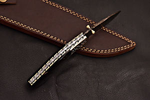 Cuchillo de Cocina de Acero de Damasco con Hoja Fija y Mango de Madera de 12 Pulgadas, Forjado en Pakistán, OEM - Product Image 5