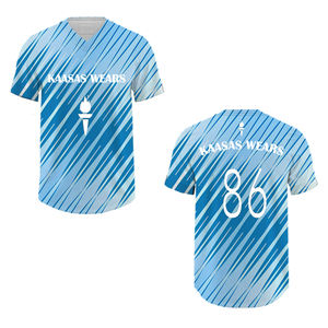 Maillot de baseball personnalisé par le fabricant, conception gratuite, broderie de logo, OEM ODM, maillot de baseball tendance par sublimation - Product Image 5