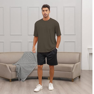 T-shirt lourd surdimensionné 100% coton de haute qualité impression personnalisée T-shirt lourd T-shirt uni pour hommes - Product Image 4