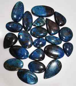 AAA HERMOSO Natural Blue Mountain Shattuckite Azurite Cabochon de piedras preciosas sueltas Venta al por mayor Lote Mezcla Forma Fabricación de joyas naturales - Product Image 1