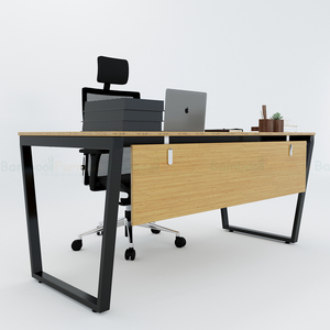 Bamboo Laptop <b>Desk</b> with Foldable Legs 160x80cm Drawers for Living Room Use - Product Image 2