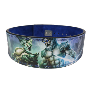 Cinturón de levantamiento de pesas con estampado de Anime con hebilla de palanca de acero y aluminio gimnasio Fitness Deadlifting entrenamiento 10MM cinturón de cuero de vaca - Product Image 3