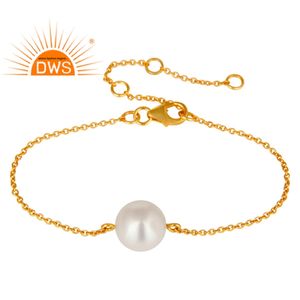 Fresh Water Pearl Gemstone Bead Bracelet Black Rhodium Plated Designer Silver Chain Bracelet Jewelry Supplier - Product Image 3