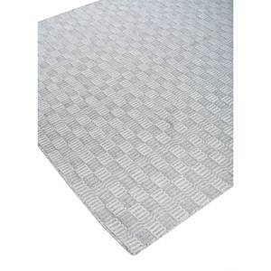 Tapis en laine tissée plate Abrash ADWL-16 gris et noir à motifs géométriques rayés pour salon et chambre à coucher - Product Image 2