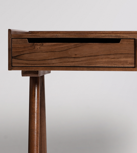 Gabinete de madera moderno con tres cajones y patas en ángulo - Product Image 4