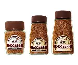 罗布斯塔冻干速溶咖啡-60,100，200克VINUT，越南有机咖啡豆制成的环保速溶咖啡，批发商