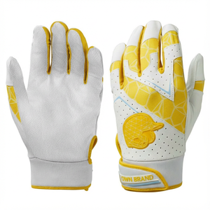 Custom Design Color Sheepskin Leather Batting Gloves Non Slip Grip Anti Shock Flexible Soft Youth Adult <b>Softball</b> Batting Gloves - Product Image 4