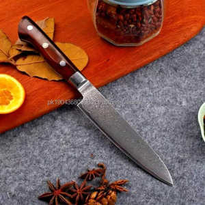 ชุดมีดเชฟมืออาชีพแฮนด์เมด8นิ้วสแตนเลสมีดยูทิลิตี้ด้ามจับไม้ชิงชันใช้ในครัวขายส่งต่ำ10ชิ้น) - Product Image 4