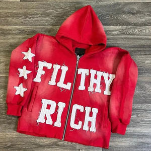 Pull à capuche doublé en coton 100% pour hommes, motif uni, style streetwear d'hiver, 400 grammes - Product Image 1