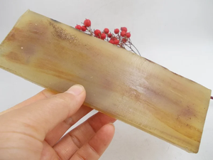 ด้ามมีดทำจากเขาแกะธรรมชาติ พร้อมลายเกล็ดควายขัดเงา งานฝีมือรูปพระจันทร์เสี้ยว สัมผัสเหมือนจริง ดีไซน์ทันสมัย - Product Image 4