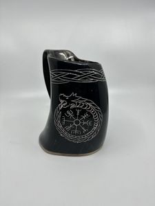 แก้วมักรูปควายธรรมชาติพร้อมด้ามจับดีไซน์ทันสมัยฉนวนกันความร้อนสำหรับดื่มเบียร์ไวน์ทุ่งหญ้าและเบียร์ - Product Image 3