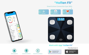 Balance de salle de bain et de cuisine moderne en verre intelligent électronique, écran LCD, 180 kg, 100 g, capteur de graisse corporelle numérique, IMC, connecté à l'application - Product Image 3