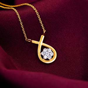 สร้อยคอเพชรทรงโกลด์คราเดิลน็อต ความใสระดับ VS1 ประดับเพชรเต็มเม็ด - Product Image 5