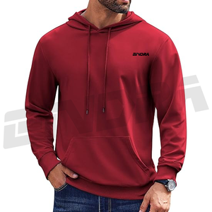 Être humain hommes sweat à capuche bleu coupe régulière pull sweat coton mélange doux chaud élégant casualwear streetwear oem odm - Product Image 5