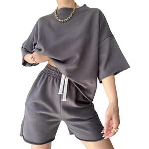 Ensemble deux pièces pour femme Kivotech, été, logo personnalisé, style streetwear, short et crop top décontracté, 2026 - Product Image 5