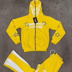 Vente en gros OEM Sweat à capuche zippé en polaire de haute qualité Logo personnalisé Style de rue Sweats à capuche zippés pour hommes - Product Image 1