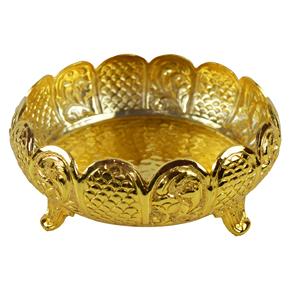 Décorations de Noël et Diwali en métal en forme de bol en argent avec design martelé Urli Best Design Prix bas - Product Image 6