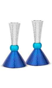 Tendance Evergreen 2-en-1 Bougie en métal et support de lumière de thé Finition marteau pour manger Vacances Pâques Noël Hanukkah - Product Image 4