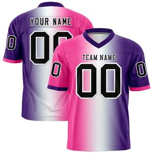 Camisetas de Fútbol Personalizadas |   Uniformes de Fútbol Americano de Manga Corta, Transpirables, 100% Poliéster, Venta al Por Mayor - Product Image 6