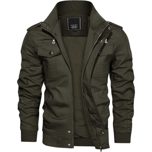 แจ็คเก็ตกันลมมีฮู้ดสำหรับผู้ชาย, เสื้อกันลมมีปกตั้งมีซิปปิดลำลองกันลมแฟชั่นออกแบบได้ตามต้องการ - Product Image 1