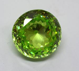 Forme ronde de pierre précieuse en vrac certifiée par péridot naturel de 33.75Ct avec la taille 16X16X9MM - Product Image 1