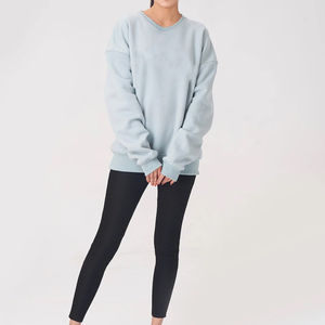 Sudadera Holgada Informal de Invierno para Mujer, Ecológica, Personalizada, con Bordado Frontal, Cuello Redondo, 100% Algodón Felpa, Calidad Económica - Product Image 4