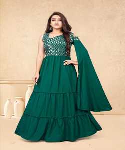 Salwar kameez patiyala ชุดเดรส chudidar วัสดุชุดเดรสมี dupatta สำหรับผู้หญิงชุดปาร์ตี้งานแต่งงานงานบอลลีวูดแฟชั่นแบบอินเดียเสื้อผ้าไหมชุด shalwar kameez - Product Image 3