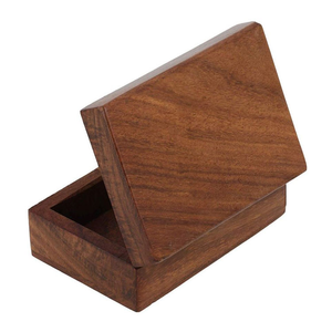 กล่องของขวัญไม้ทำมือสุดหรู ฝาแกะสลัก กล่องเก็บของอเนกประสงค์ สำหรับใส่เครื่องประดับและของที่ระลึก - Product Image 3