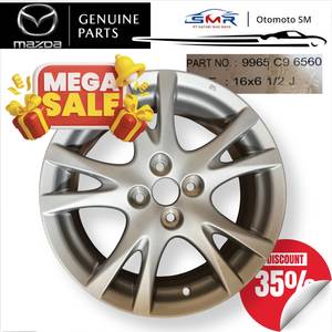 9965C96560 Llanta de aluminio de repuesto de fábrica 16x6.5 Offset 50 de 4 birlos para Mazda2 series DE, DG, color plata 9965-C9-6560 - Product Image 1
