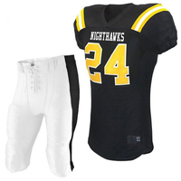 Uniforme de football américain personnalisé de qualité unique en gros, équipe, 100% polyester, uniformes de football américain