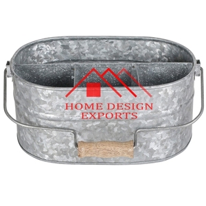 Customize Design Metal Galvanized <b>Kitchen</b> <b>Caddy</b> for Picnic High Quality Metal Iron Tin Four Section Compartment <b>Caddy</b> - Product Image 4