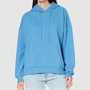 Sweat à capuche oversize en coton de haute qualité pour femmes épaule tombante en polaire épaisse avec impression personnalisée pour la saison d'hiver - Product Image 4