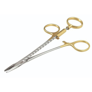 Soporte de aguja Corwin de 16cm con mango dorado, fórceps de torsión de alambre TC de acero inoxidable, instrumento médico Manual - Product Image 3