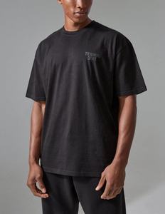 เสื้อยืดผ้าฝ้าย100% โอเวอร์ไซส์สำหรับผู้ชายเสื้อสไตล์สตรีท2024ลายเย็บพรีเมียม - Product Image 1