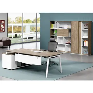 Tavolo da ufficio moderno con Design lungo dell'armadio mobili per ufficio commerciali tavolo personale scrivania per Computer combinazione gratuita