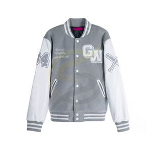 แจ็กเก็ตตัวอักษรสำหรับผู้ชาย,เสื้อแจ็กเก็ตแฟชั่นลายปัก Chenille ดีไซน์ล่าสุดทำตามสั่ง - Product Image 3