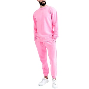 Ensemble de survêtement unisexe d'hiver avec logo personnalisé, jogging 100% coton molletonné, lavage à l'acide, sweat-shirt vintage à capuche - Product Image 1