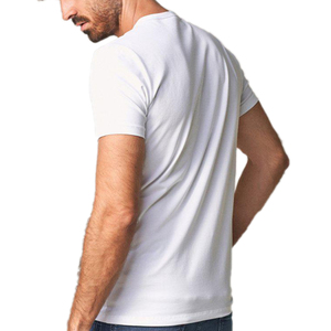 เสื้อยืดคอกลมแขนสั้นพิมพ์ลายโลโก้ตามสั่ง OEM จัดส่งเร็วสำหรับผู้ชาย - Product Image 6