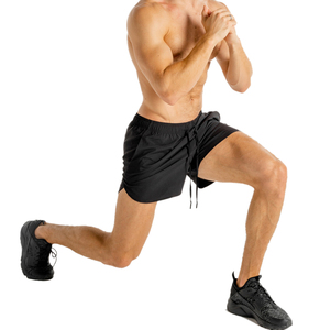 Shorts de plage décontractés d'été pour hommes, séchage rapide, respirants, taille élastique, grandes tailles, en tissu peigné uni – Vente en gros - Product Image 3