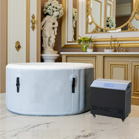 Machine à bain de glace en acier inoxydable, baignoire gonflable, spa, salle de sport, système de refroidissement extérieur, cryothérapie pour bain froid, 1 personne