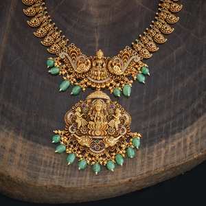 Antique-Style Alloy <b>Necklace</b> Trendy Beads Chains for Weddings 180001 Number Pattern - Product Image 3